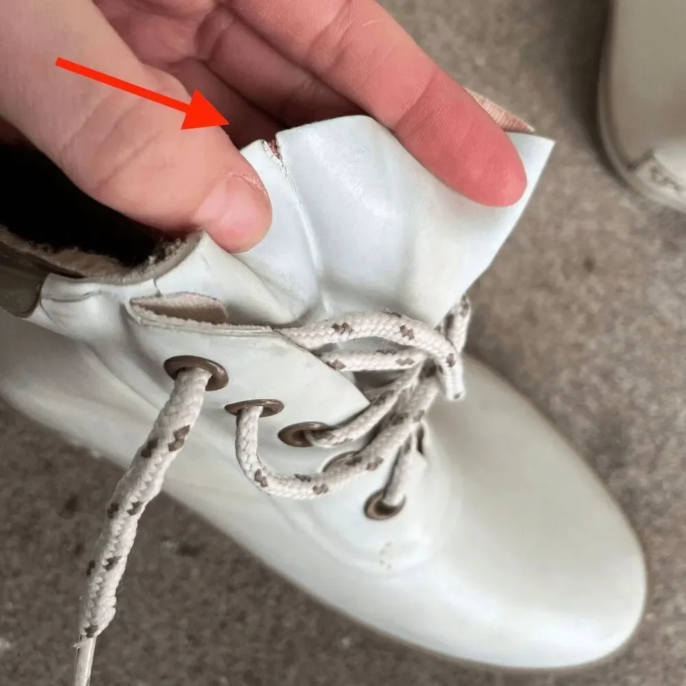 Vintage Sporto White Lace-Up Rain Boots Thermolite Size 9 Waterproof 80s/90s